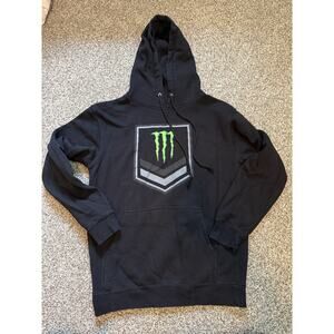 Y2K Monster Energy Black Hoodie Unisex Small Skater Grunge 2000s